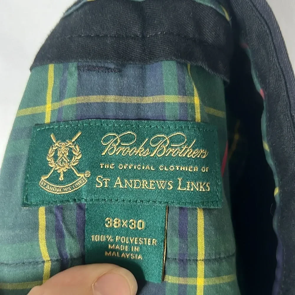 Brooks Brothers St. Andrew Links Golf Pants Navy Blue size 38x30